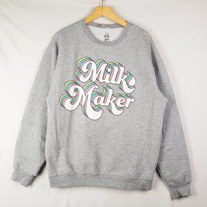 The Little Milk Bar Milk Maker Sweatshirt Heathered Gray Size L